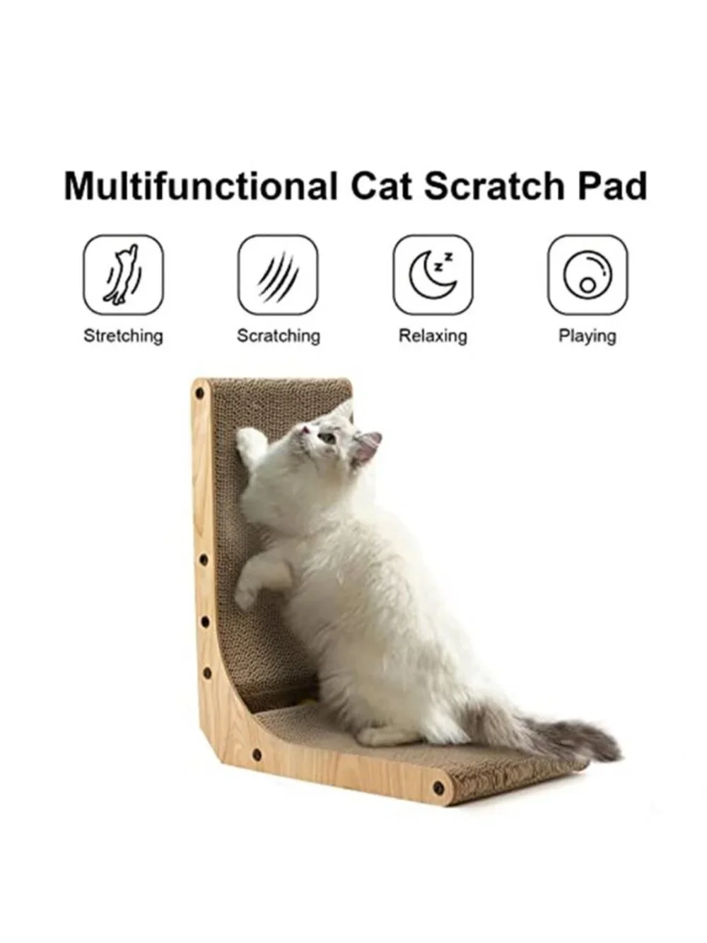Cat Scratcher Cardboard L Shape Cat Scratch Pad Lounge Bed Furniture Saver